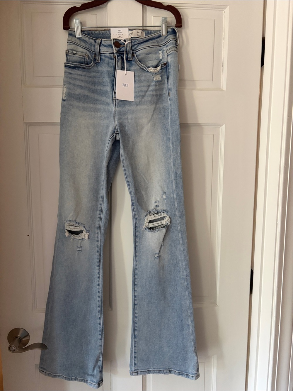 BKE Light Wash Bootcut Jeans (Distressed)